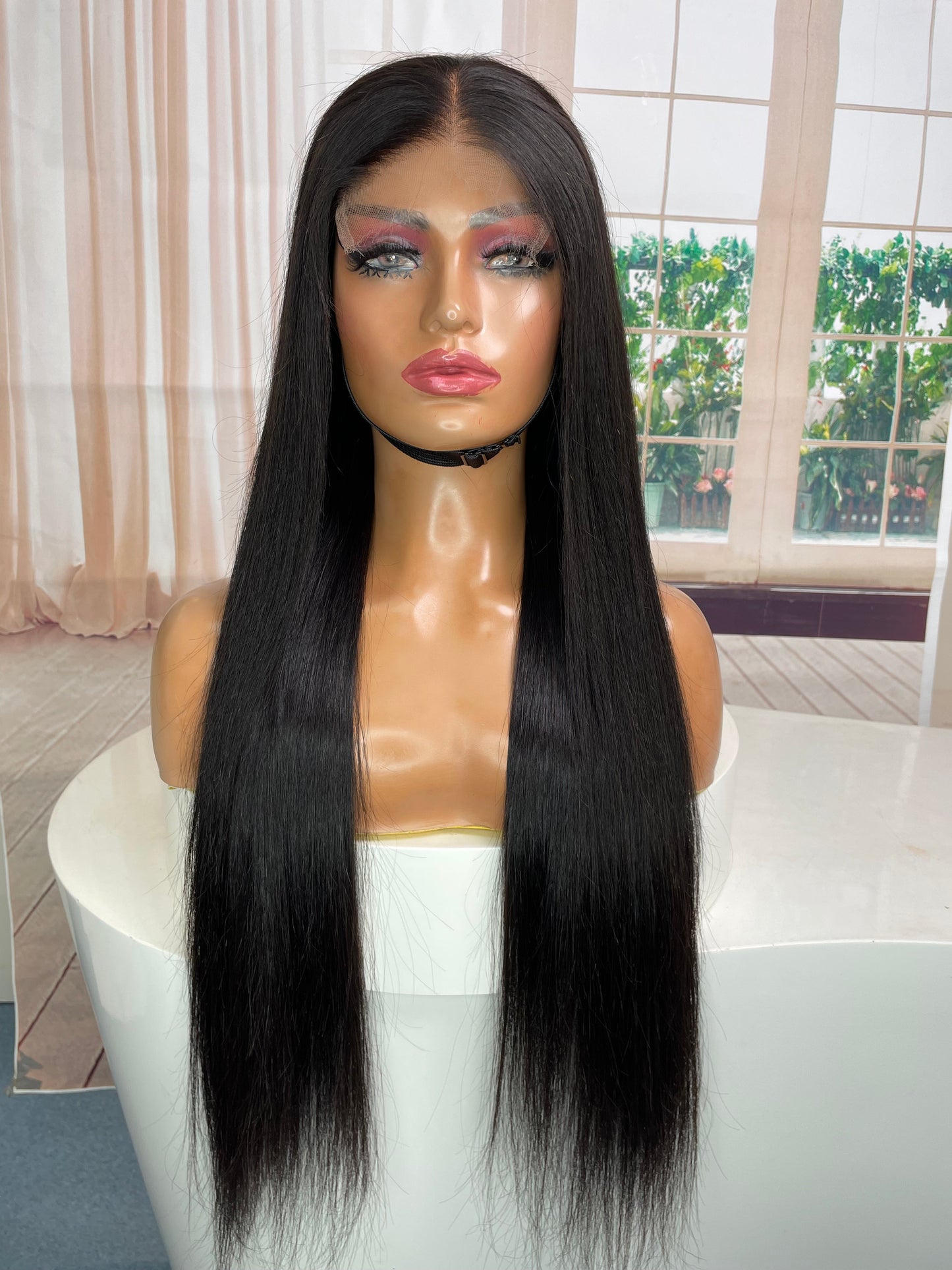 Glueless Straight 5x5 HD Lace 200% Human Hair Closure Wig