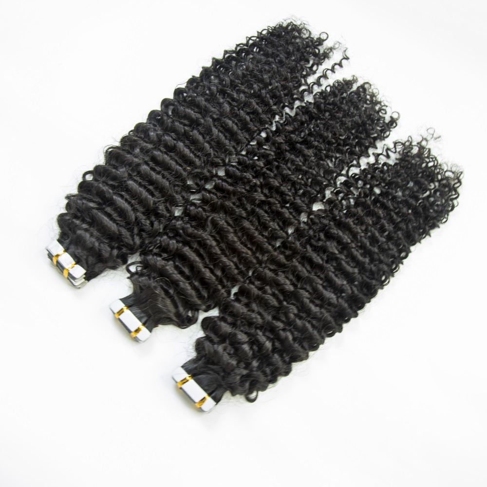 Top Premium Curly Hair PU Tape In Hair Extensions