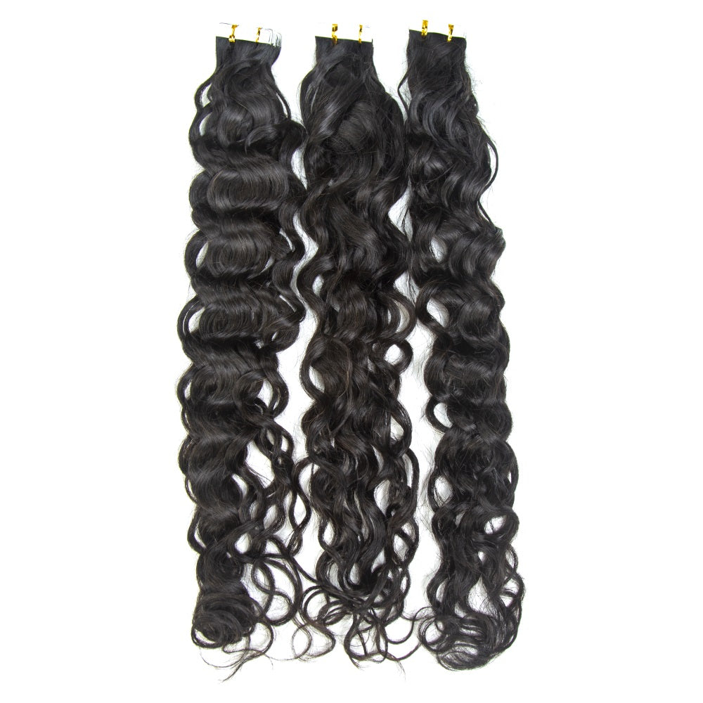 Top Premium Water Wave PU Tape In Hair Extensions