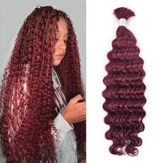 99J Deep Wave Bulk Hair For Boho Styles Braiding