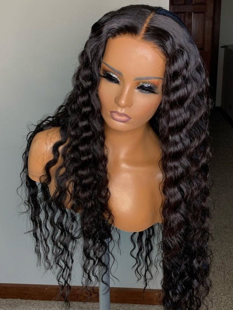 Glueless Deep Wave 5x5 HD Lace 200% Human Hair Closure Wig